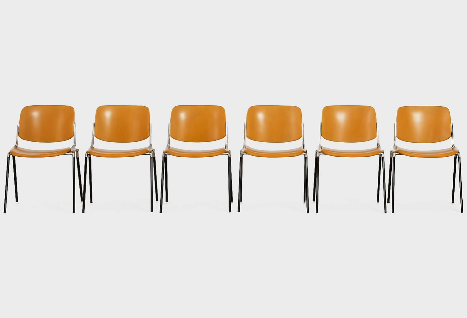 Set of 6 dsc 106 chairs by G. Piretti for Castelli - Circa 1960