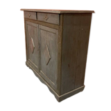 Buffet 2 portes ancien en bois patiné noir