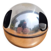 Vintage 1970s stainless steel ball ashtray