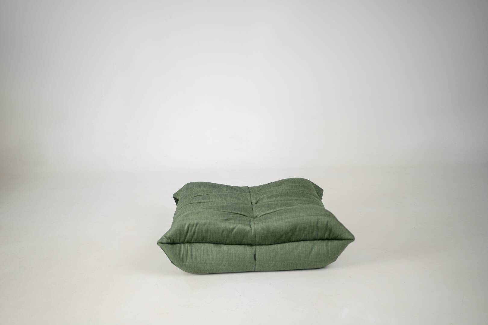 Togo set of armchair and pouf in moss velvet