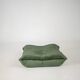Togo set of armchair and pouf in moss velvet