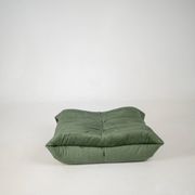 Togo set of armchair and pouf in moss velvet