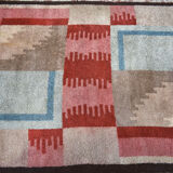 Tapis de laine art déco moderniste abstrait, années 1930