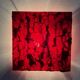 Lampe murale sculpturale rouge design Uwe Mersch des années 1970.
