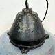 Industrial Grey Enamel and Cast Iron Pendant Light, 1960s