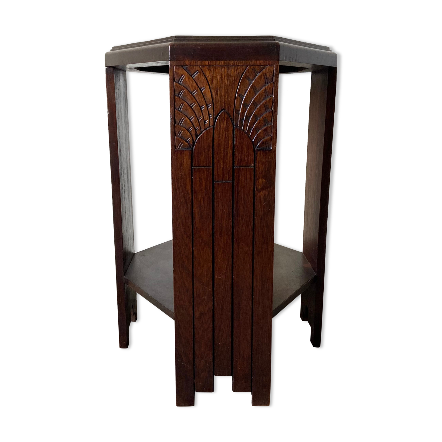 Art deco mahogany side table