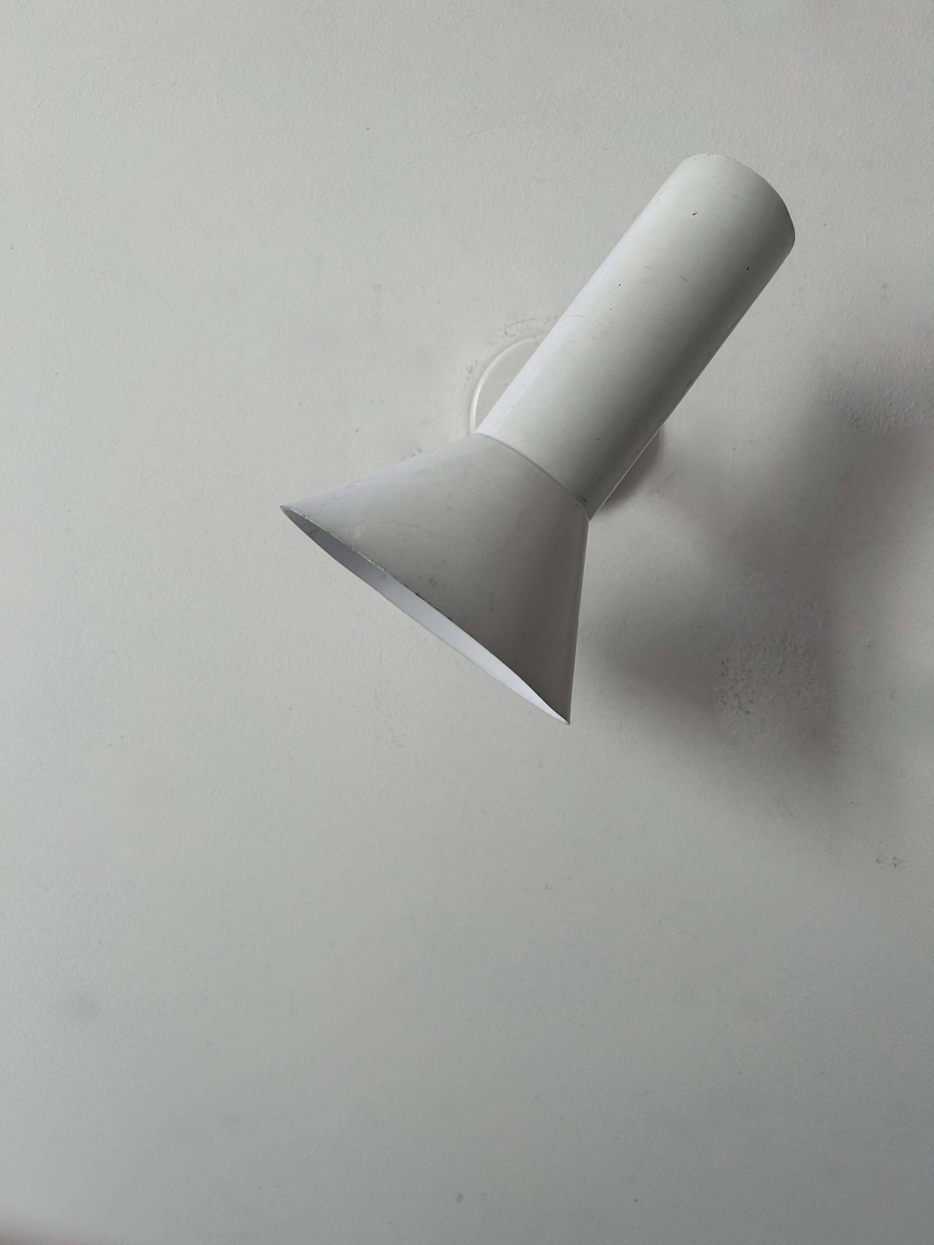 Vintage Raak adjustable wall lamp, chrome and white metal, Netherlands 1970