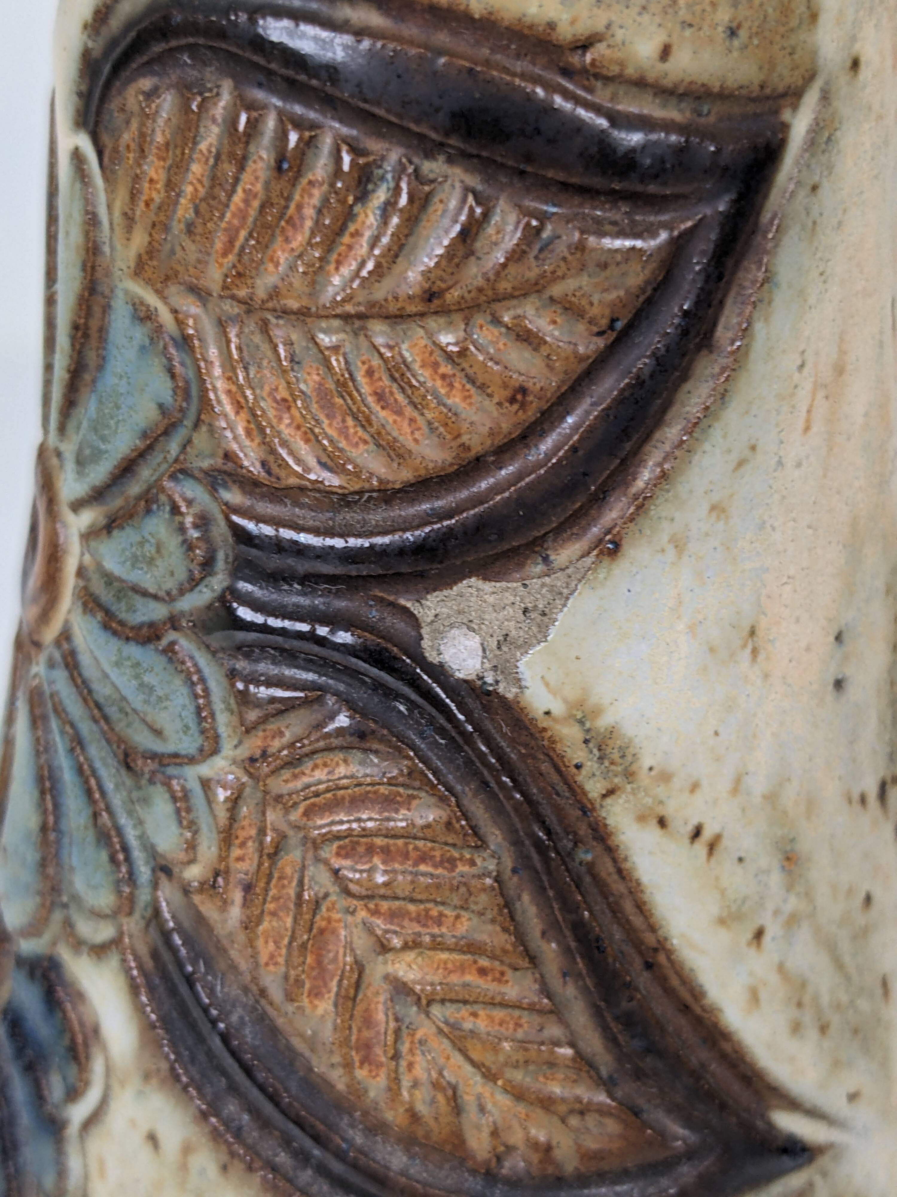 Pair of Bouffioulx sandstone candle lamps signed Dubois - 1970s