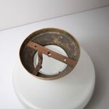 Globe opaline and brass plafon d30cm