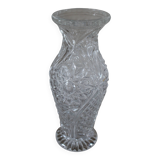 Structured glass soliflore vase with curved flowers