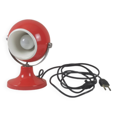 Lampe boule vintage rouge ''en métal