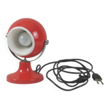 Vintage red “metal” ball lamp