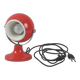 Vintage red “metal” ball lamp