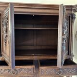 Haentges frères renaissance style cabinet in walnut