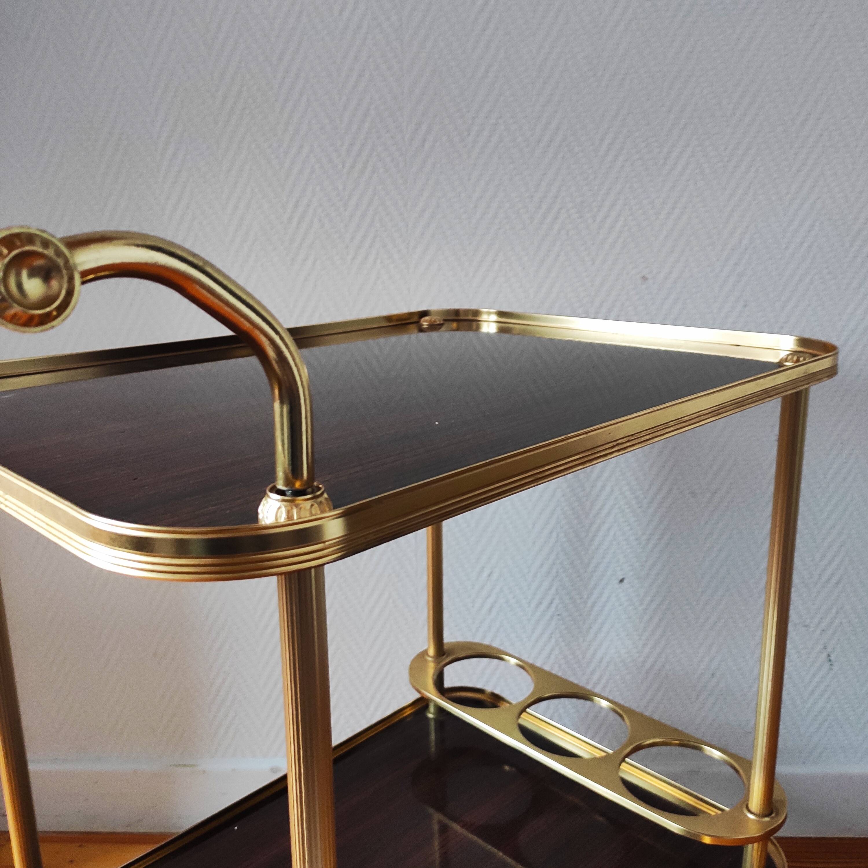 Vintage 1960s rolling bar cart