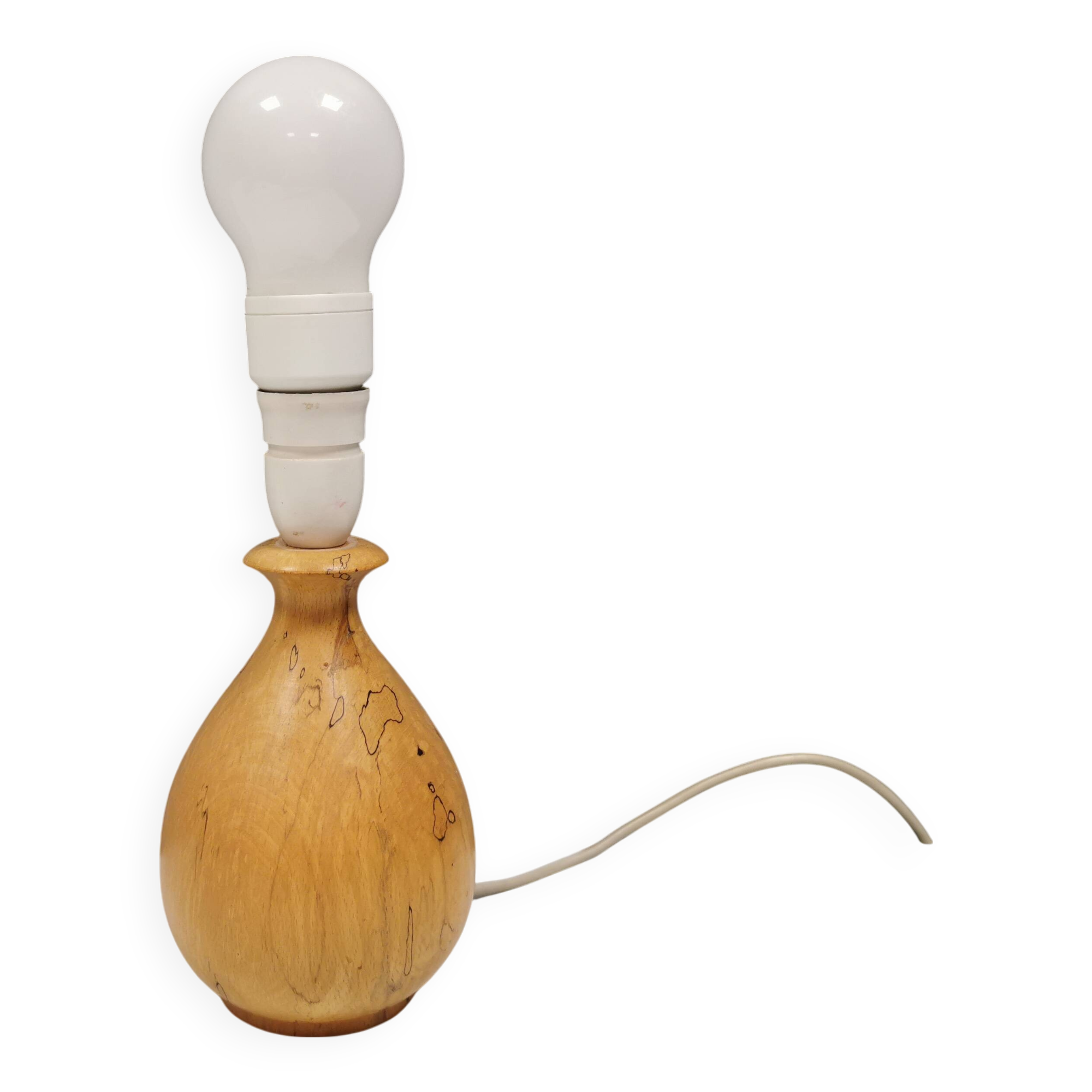 Danish lamp turned in pine wood with the most beautiful markings