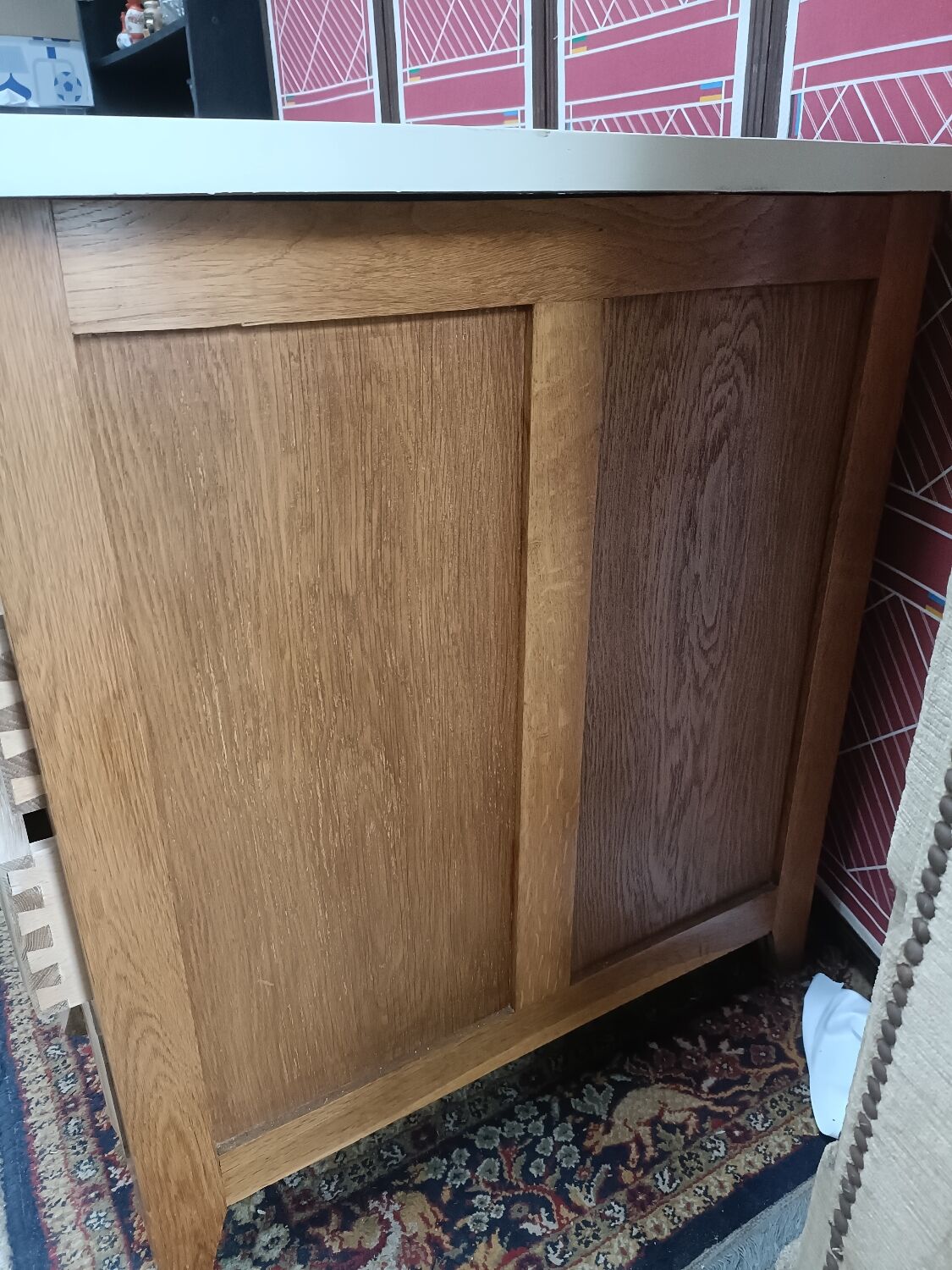 Box desk, 8 drawers, vintage