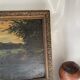 Oil and wood frame, ca 1900