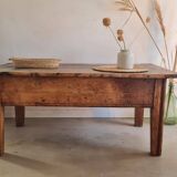 Table basse ancienne esprit table de ferme