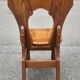 Brutalist chairs in solid oak mountain chalet decor