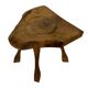 Vintage wooden side table  natural design small table