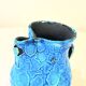 Pitcher Vase Fat Lava ceramic stoneware blue black 1960 Glacier enamels Cyclope Pottery Annecy Charles