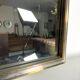 Romeo Rega, vintage mirror with double brass frame and chrome. Italy 1970s