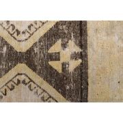 1970s Vintage Turkish Hand-Knotted Wool Cotton Beige Runner Rug  103x374