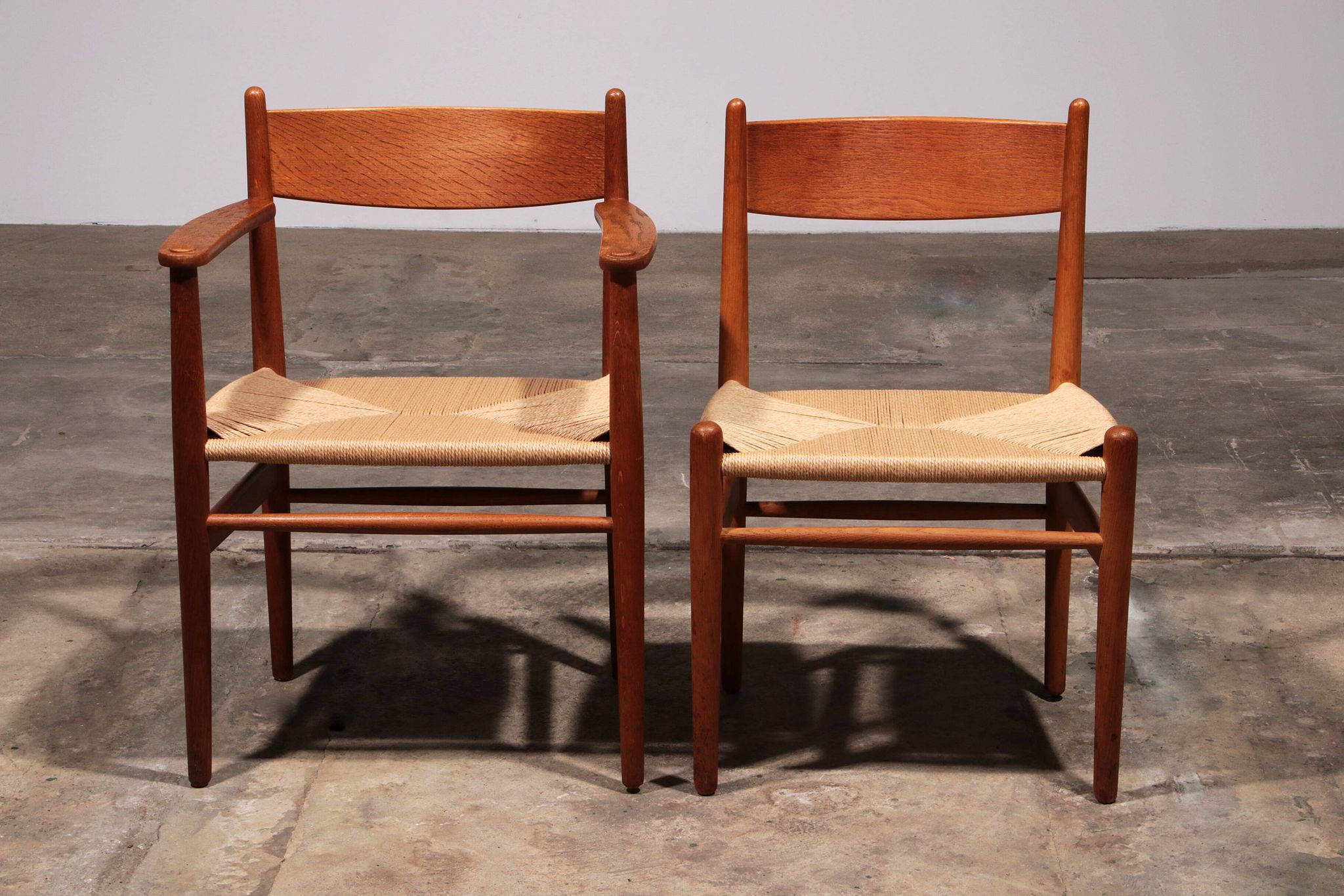 Chaises de salle à manger par Hans Wegner pour Carl Hansen & Søn, Danemark 2 CH37 et 2 CH36