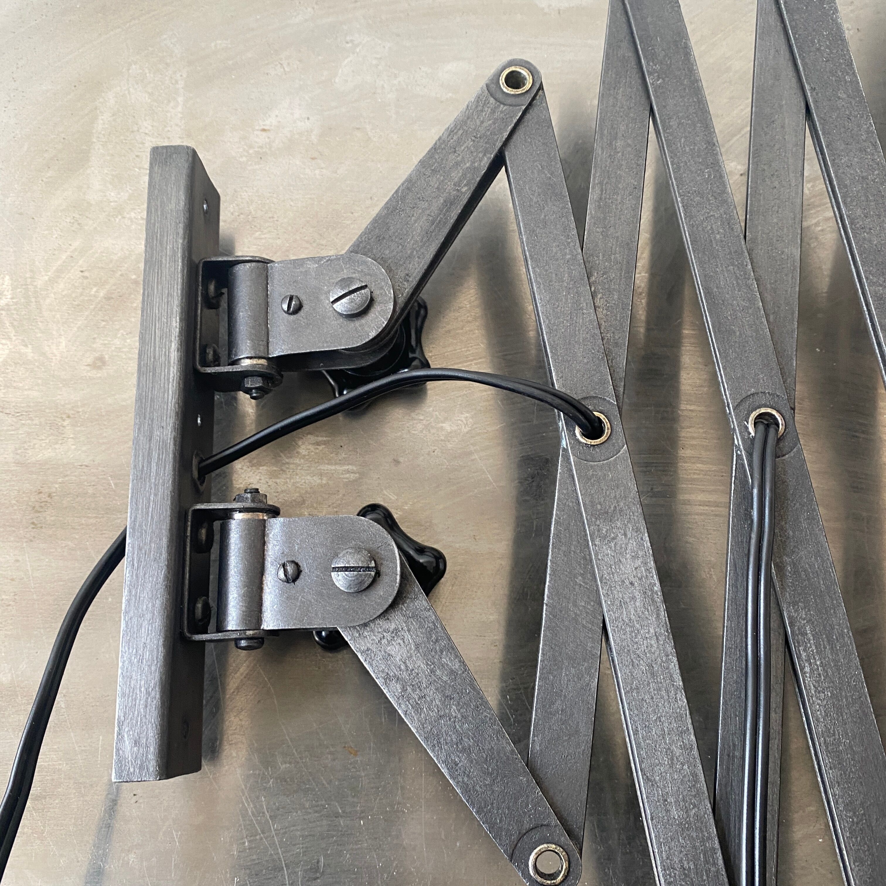 Old industrial accordion lamp