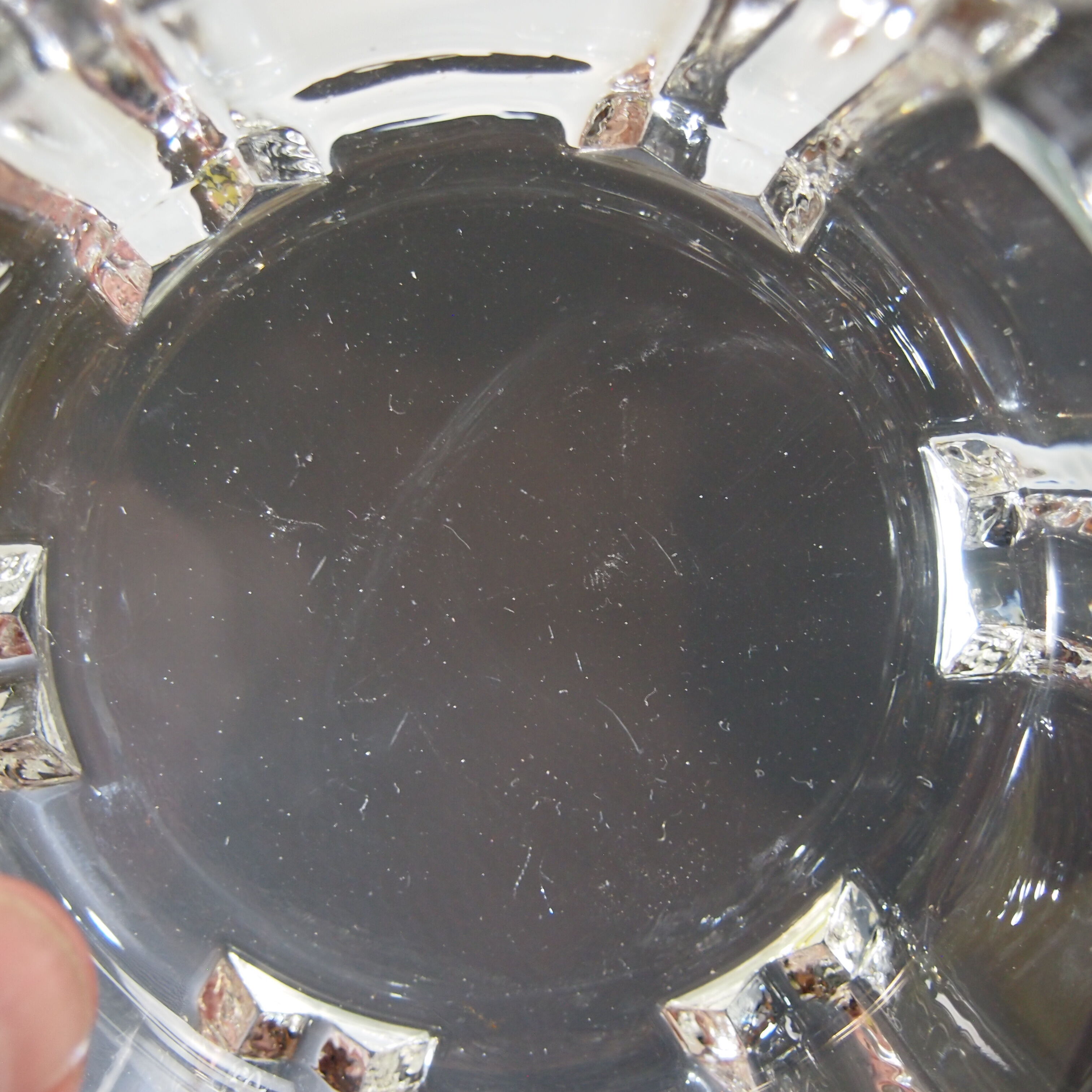 Cendrier en verre cristal
