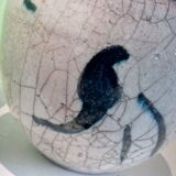 Vase boule en raku