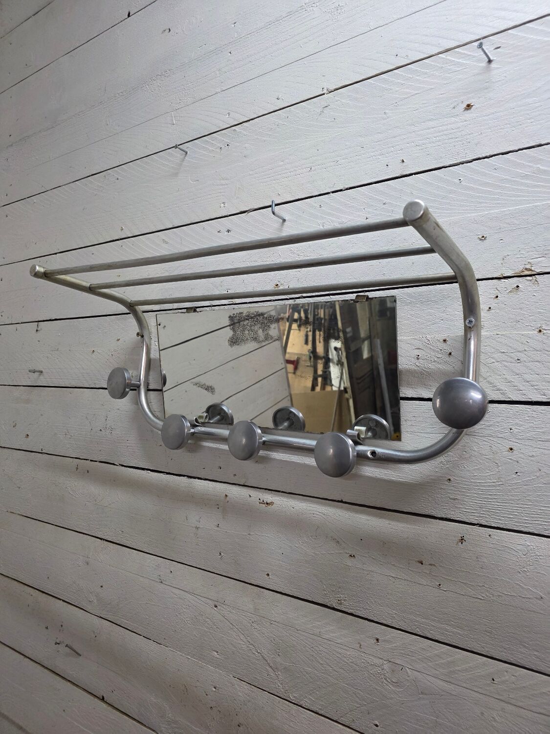 1960s aluminum coat rack