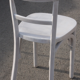 Chaise de bistrot vintage restaurée vernis blanc