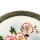 Art Nouveau tray, silver-plated brass, white porcelain, Austria, early 20th century