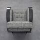 Set of 2 Art Deco Style Lounge Chairs by Bench