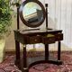 Empire hairdresser from the 19th century in mahogany with a marble top.
