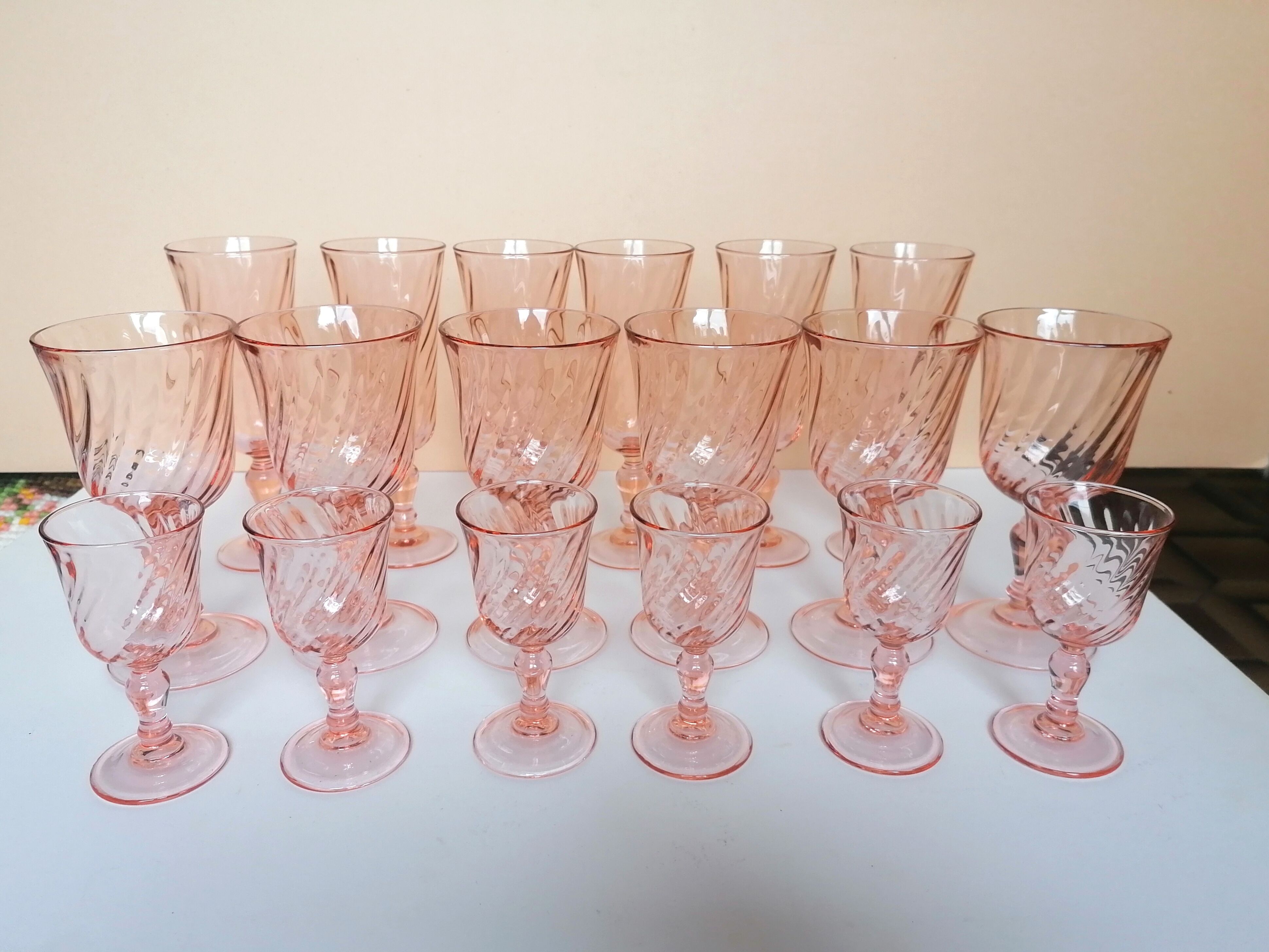 18 rosaline pink foot glasses