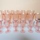 18 verres à pied rose rosaline