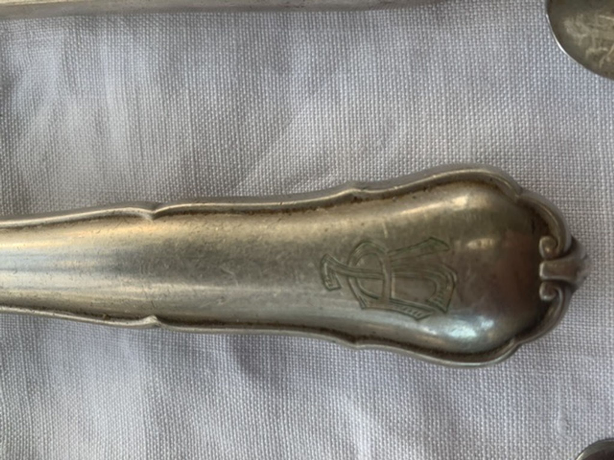 7 silver metal knives vdw Schwerte including an antique RJ monogram