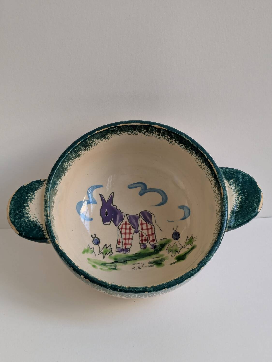 Vintage bowl with donkey motif La Fleet in Ré