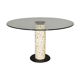 Round table with glass surface