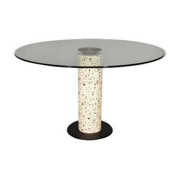 Round table with glass surface