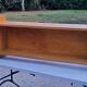 Double wall shelf in solid blond oak from the 1950s