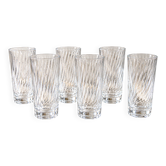 6 long drink glasses from the 80s – optical relief