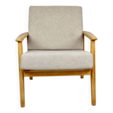 Danish Beige Boucle Armchair, 1970s