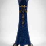 Vase soliflore en porcelaine et argent 1er titre - Paul Millet Début XXème