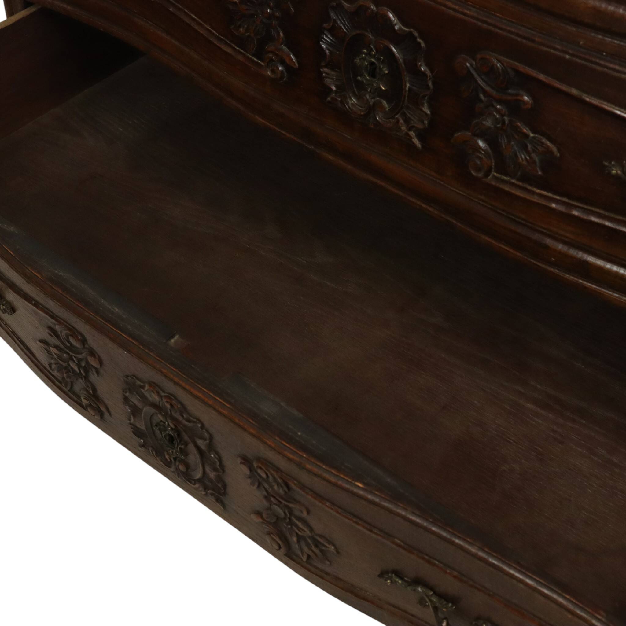 Commode en chêne massif antique France 19e siècle
