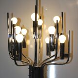 Chandelier from Sciolari in chromed metal, 1970