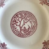 3 Longwy dessert plates.